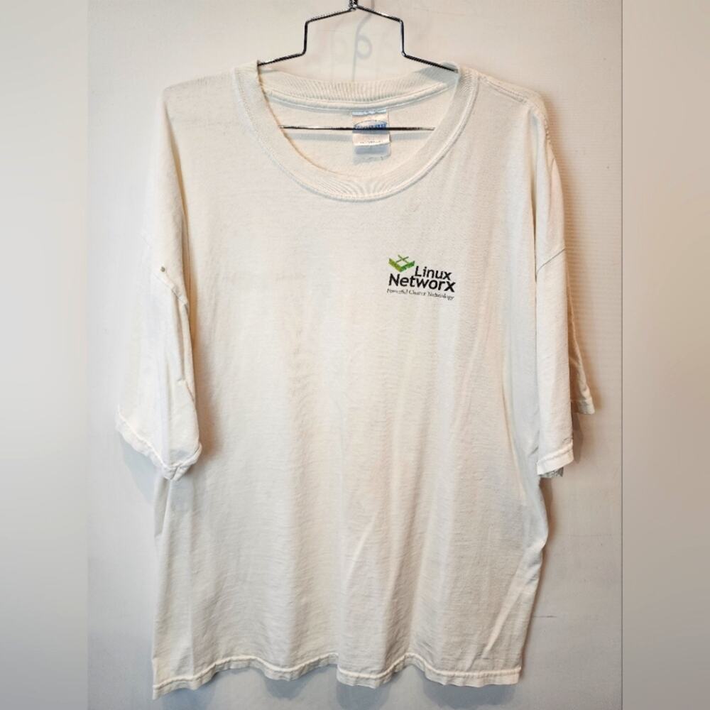 Vintage 90's‎ Linux Network Tradeshow T-Shirt Holes Size XL